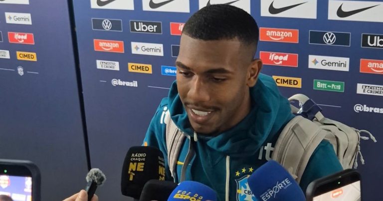 “oi,-boa-noite!”:-rayan-marca-primeiro-gol-pela-selecao-no-maracana-e-celebra-carinho-da-torcida