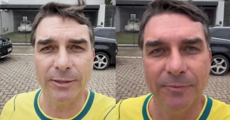 video:-flavio-visita-bolsonaro-e-lamenta-nao-poder-assistir-jogo-do-brasil-com-pai