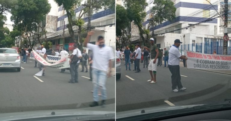ex-rodoviarios-promovem-protesto-no-campo-grande
